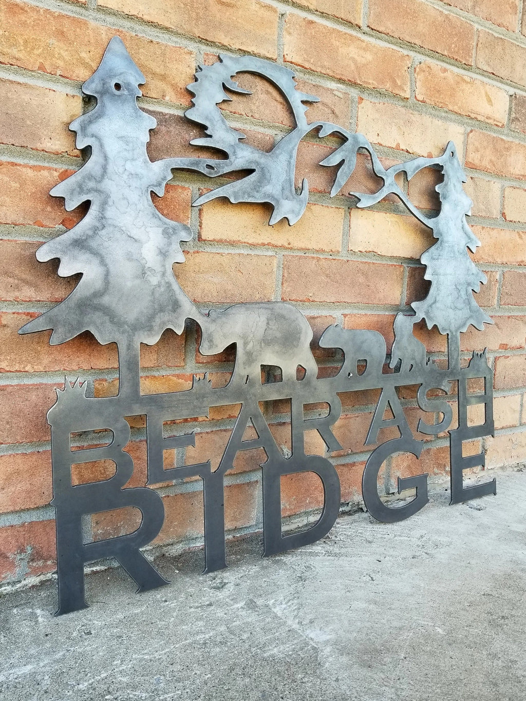 Mountain Bear Metal Wall Art – Rustic Cabin & Lodge Home Decor