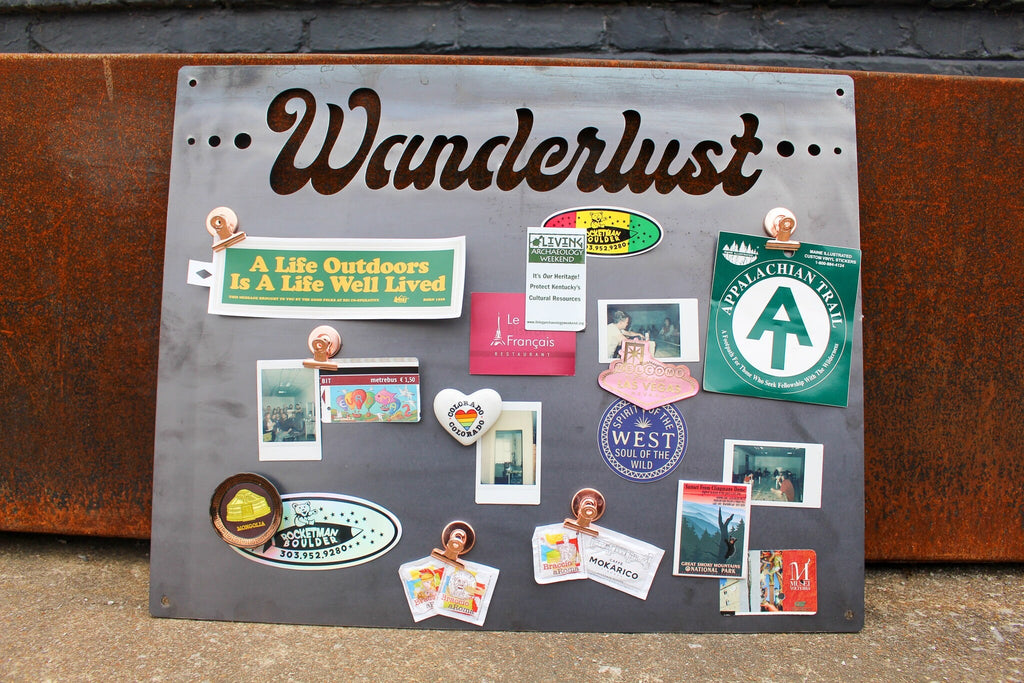 Travel Magnet Board – Wall Organizer for Travel Memories & Home Office Decor