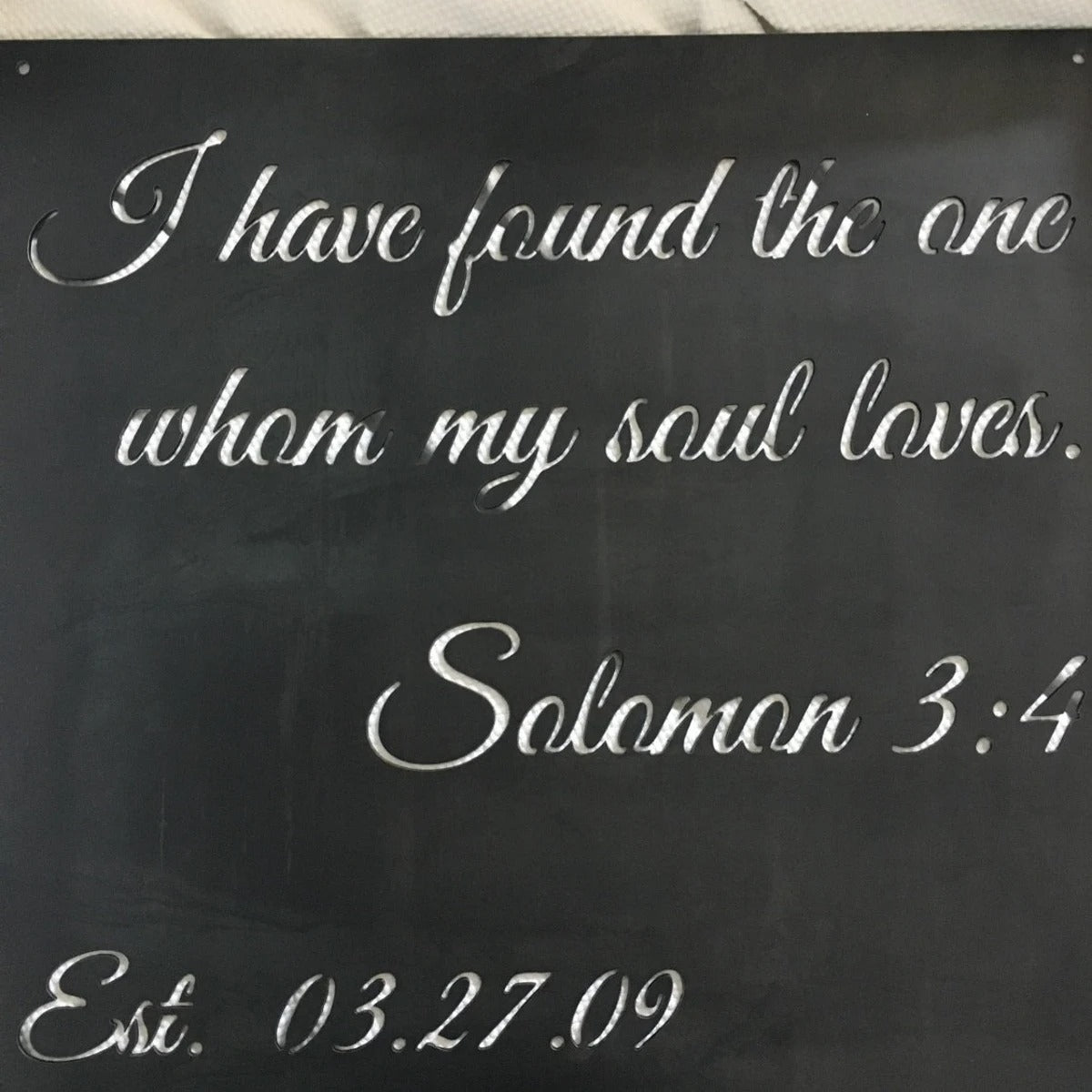 Metal Quote Wall Art – Cursive Word Wall Decor for Home & Office