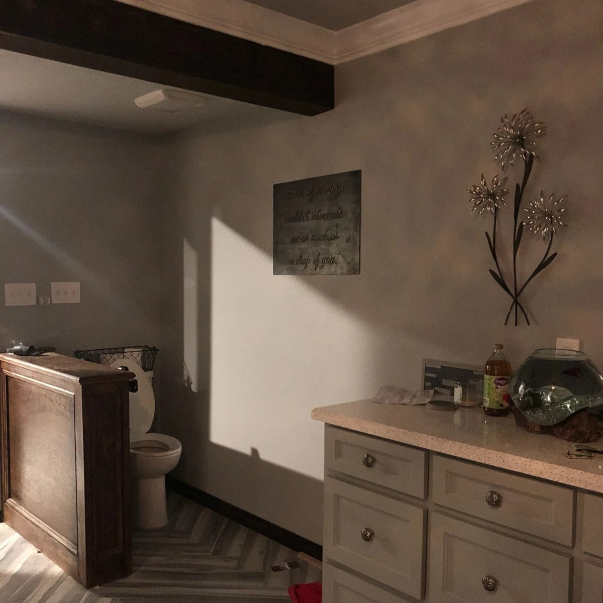 Metal Quote Wall Art – Cursive Word Wall Decor for Home & Office