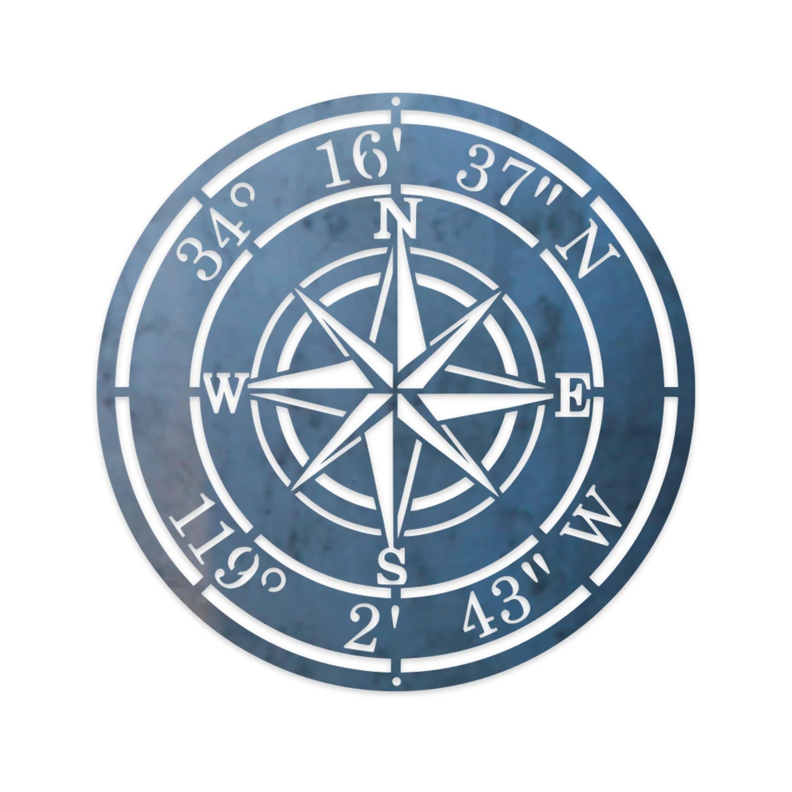 Compass Rose Metal Wall Art – Nautical-Inspired Wall Decor for Home & Outdoor Spaces