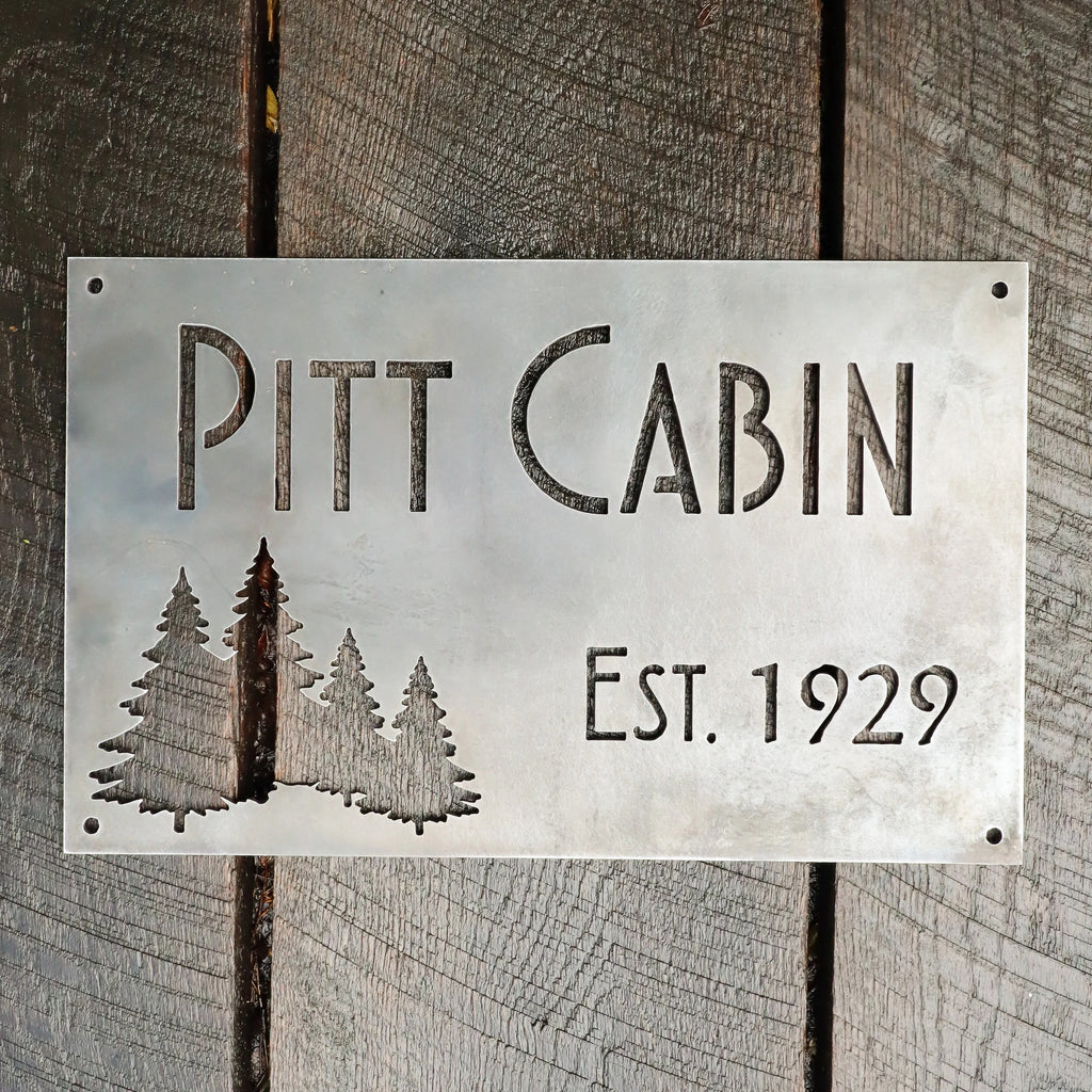 Metal Cabin Wall Sign – Mountain-Inspired Home & Outdoor Wall Decor