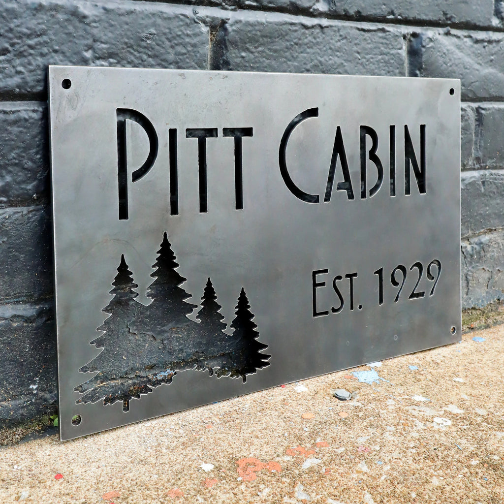 Metal Cabin Wall Sign – Mountain-Inspired Home & Outdoor Wall Decor