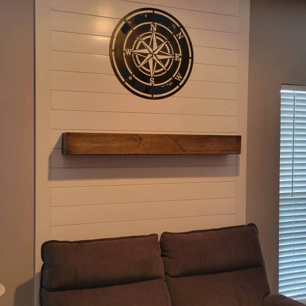 Compass Rose Metal Wall Art – Nautical-Inspired Wall Decor for Home & Outdoor Spaces