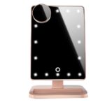 Touch Screen LED Makeup Mirror with Bluetooth Speaker | 10X Magnification & 20 LED Lights 