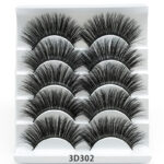 3D Mink False Eyelashes | 5 Pairs of Soft & Natural Cotton Band Lashes 