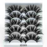 3D Mink False Eyelashes | 5 Pairs of Soft & Natural Cotton Band Lashes 