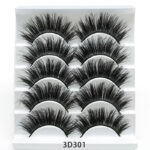 3D Mink False Eyelashes | 5 Pairs of Soft & Natural Cotton Band Lashes 