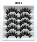 3D Mink False Eyelashes | 5 Pairs of Soft & Natural Cotton Band Lashes 