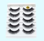 3D Mink False Eyelashes | 5 Pairs of Soft & Natural Cotton Band Lashes 