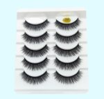 3D Mink False Eyelashes | 5 Pairs of Soft & Natural Cotton Band Lashes 