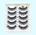 3D Mink False Eyelashes | 5 Pairs of Soft & Natural Cotton Band Lashes 