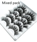 3D Mink False Eyelashes | 5 Pairs of Soft & Natural Cotton Band Lashes 