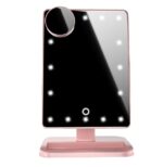 Touch Screen LED Makeup Mirror with Bluetooth Speaker | 10X Magnification & 20 LED Lights 